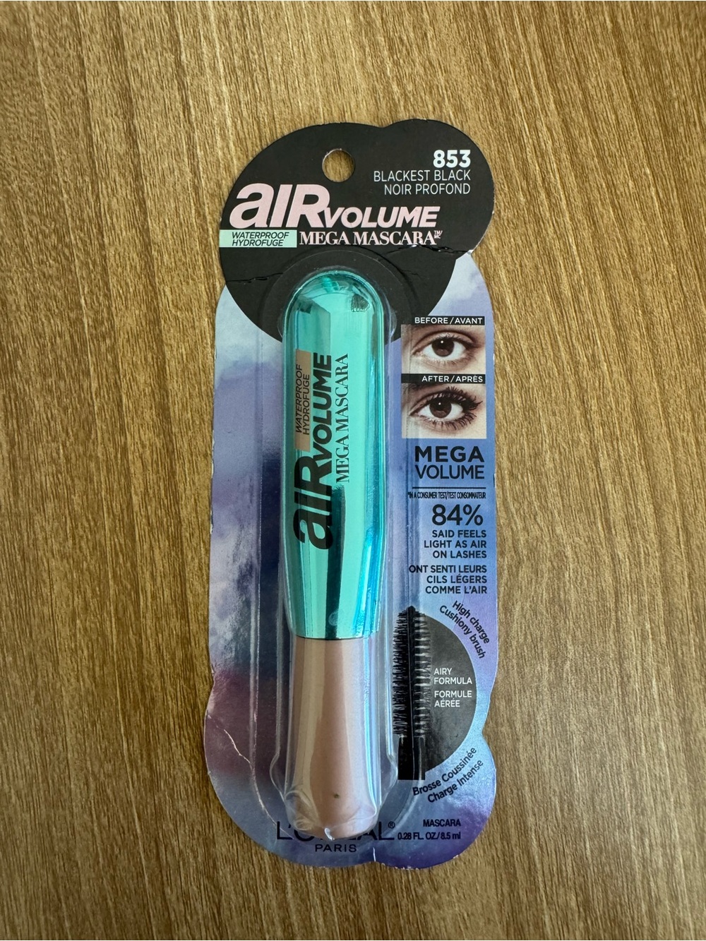 NEW L'OREAL Paris Air Volume Mega Mascara Waterproof - #853 Blackest Black